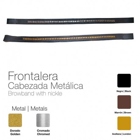 Frontalera cabezada metálica