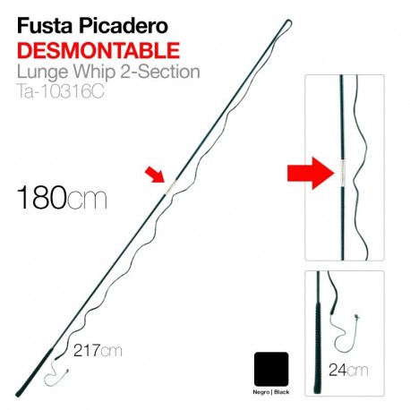 Fusta de picadero desmontable 180 cm