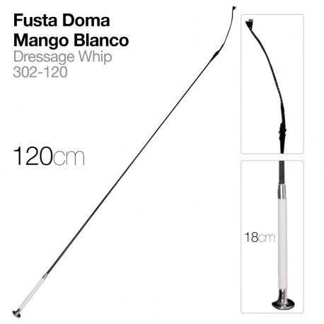 Fusta de doma mango blanco 120 cm