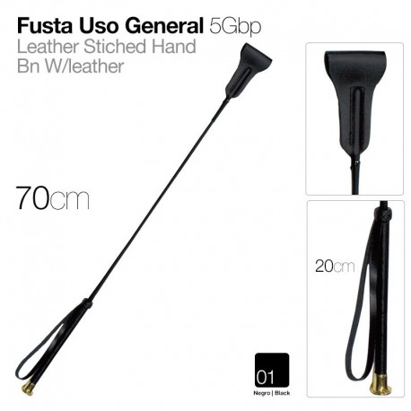 Fusta uso general negro 70 cm