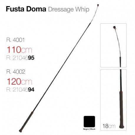 Fusta de doma negro 110 cm
