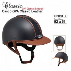 Casco equitación GPA Classic Leather Tallas: 52 a 61