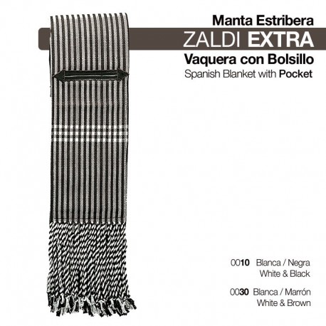 Manta estribera Zaldi Extra con bolsillo