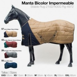 Manta Bi-color impermeable caballo