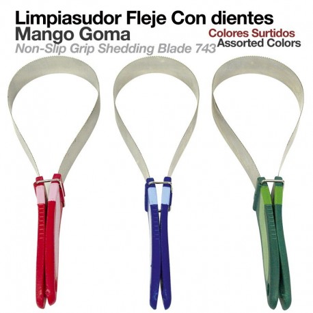 Limpiasudor fleje con dientes mango goma