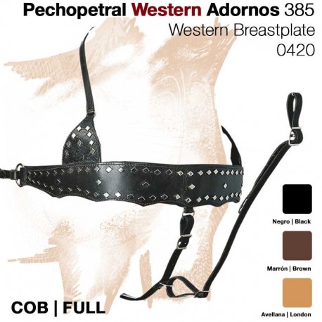 Pechopetral Western adornos