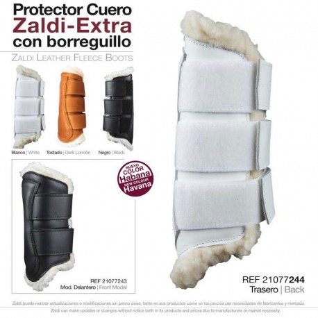 Protector Zaldi Extra cuero borreguillo pie