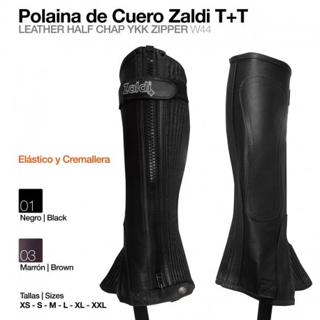 Polaina cuero con elástico Zaldi T+T