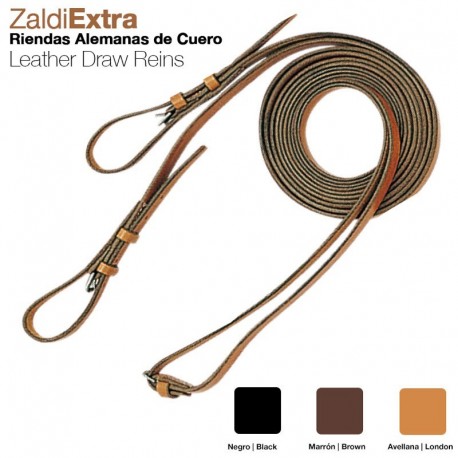 Riendas Alemanas cuero Zaldi Extra