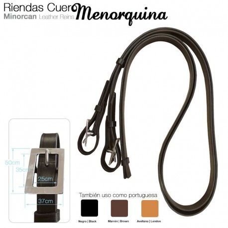Riendas cuero Menorquina y Portuguesa