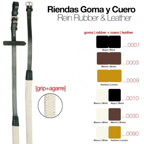 Riendas goma cuero