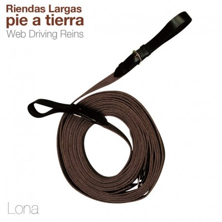Riendas largas lona pie a tierra