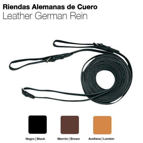 Riendas alemanas cuero