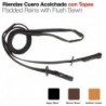 Riendas cuero acolchado con topes