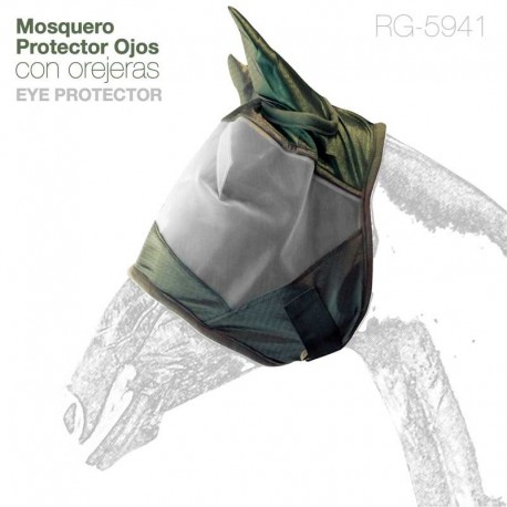 Mosquero para caballo con orejeras