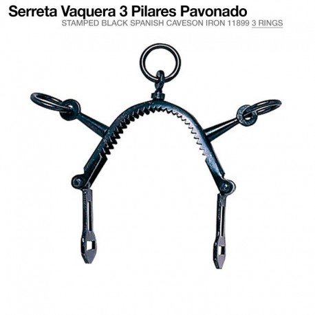 Serreta vaquera 3 pilares pavonado