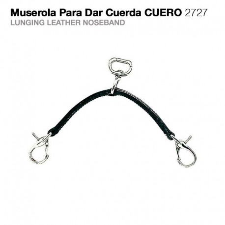 Muserola cuero para dar cuerda
