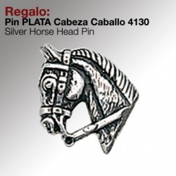Pin plata cabeza caballo 3
