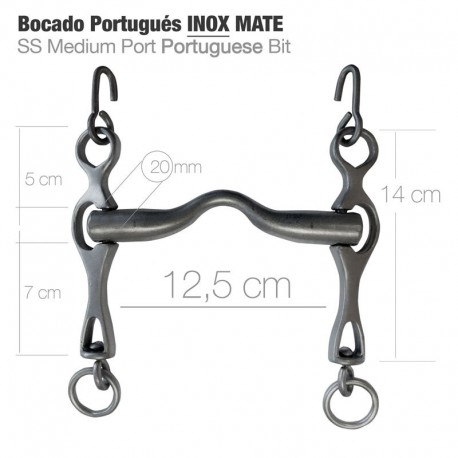 Bocado Portugués 2D inox mate