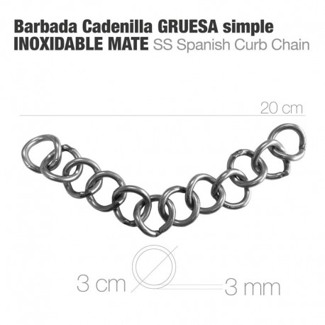 Barbada cadenilla gruesa simple