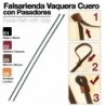 Falsarienda Vaquera cuero con pasadores