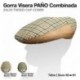Gorra visera paño combinada cuadros