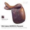 Silla Inglesa Barroca Repujada 17.5" Café