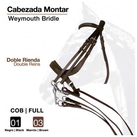 Cabezada montar doble rienda