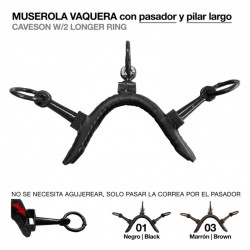 Muserola vaquera pasador y pilar largo