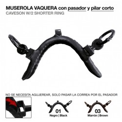 Muserola vaquera pasador y pilar corto