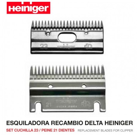 Set peine 21 y cuchilla 23 Esquiladora Delta Heiniger