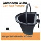 Comedero cubo con asa para caballos