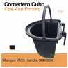 Comedero cubo con asa para caballos