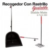 Recogedor con rastrillo ajustable