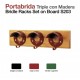 Portabrida triple con madera Stubbs