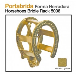 Portabrida forma herradura dorada