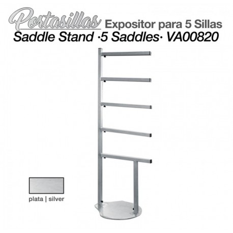 Portasillas expositor o monturero para 5 sillas