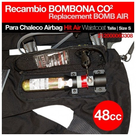 Recambio de bombona 48 cc del chaleco airbat hit air SV2 MOD.antiguo XS-S