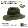 Sombrero Indiana lana verde