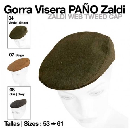 Gorra visera paño Zaldi