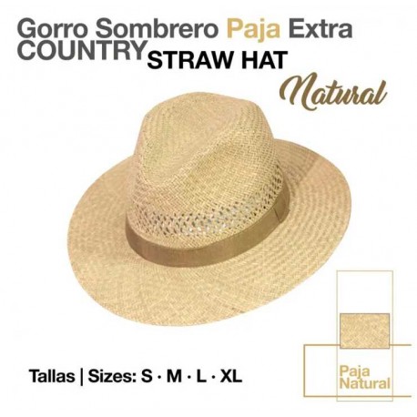 Sombrero paja extra country natural