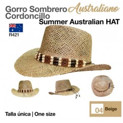 Sombrero australiano cordoncillo beige