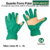 Guante forro polar refuerzo verde