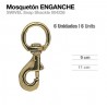 Mosquetón giratorio dorado