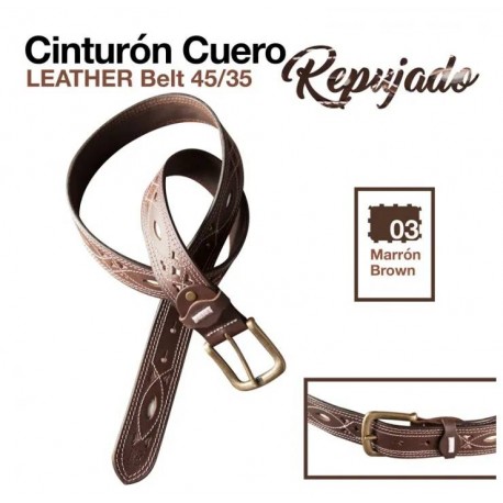Cinturón cuero repujado