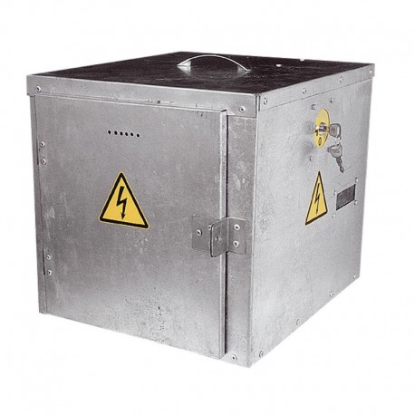 Caja antirrobo electrificada para pastor eléctrico y batería