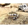 Anillos casco caballo TORNADO. Plata envejecida