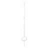 Piqueta de plástico para caballos 158cm blanca