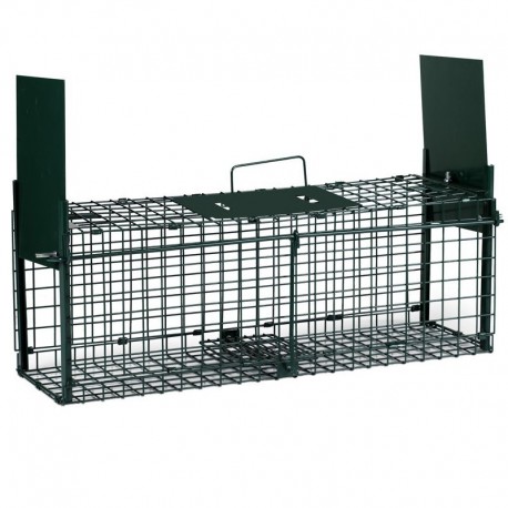 Jaula plegable ratas 2 puertas